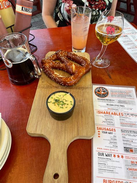 Menu at Brat Haus restaurant, Scottsdale