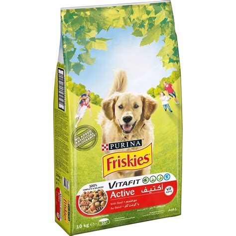 Purina FRISKIES ACTIVE Dog Food With Beef 10kg - Pets Home