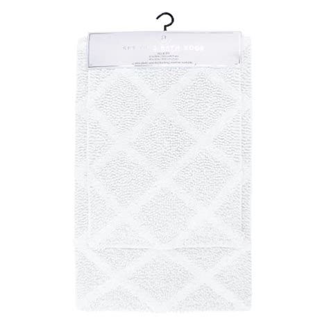 Felicity White Bath Rug Set 2 Piece | At Home