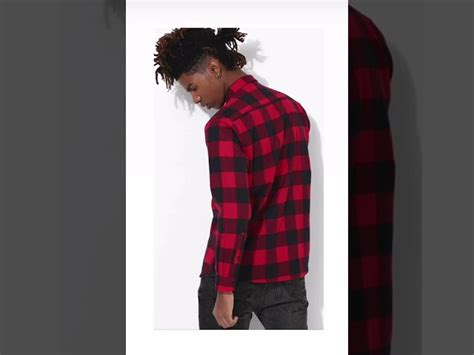 Green Hill Men's Check Shirts - Green Hill Men's Checkered Casual Black ...