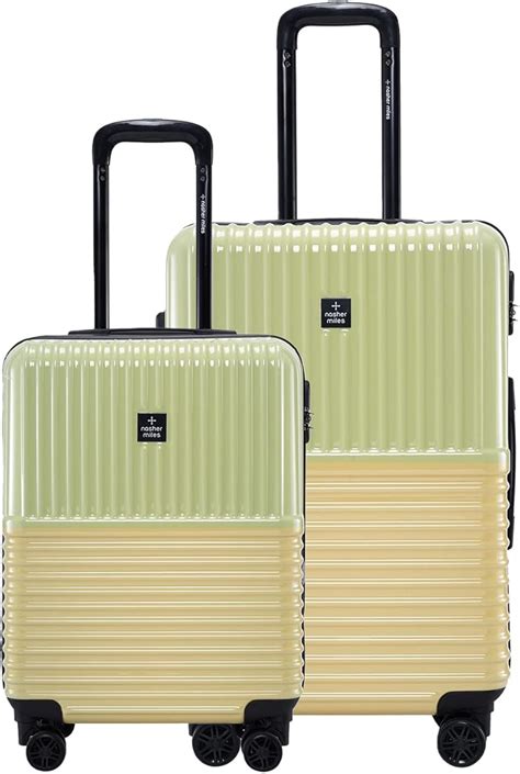 Nasher Miles Istanbul Hard-Sided ABS and PC Luggage Set of 2 Green and ...