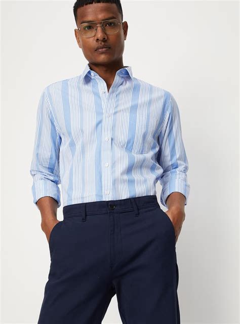 Buy Men Striped Slim Fit Shirt Online at just Rs. 1049.0 ...