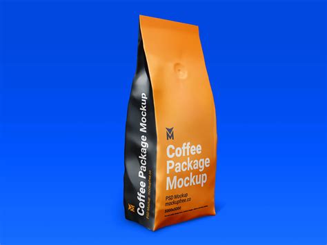 Free Stand-up Pouch Coffee Bag Packaging Mockup PSD Set - Good Mockups