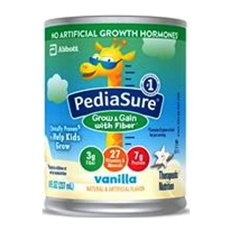 Pediasure Grow & Gain with Fiber, Vanilla, 8 fl. oz. Institutional Can ...