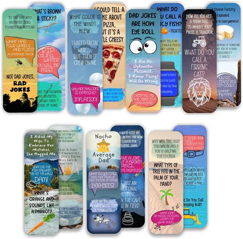 Amazon.com: Funny Dad Joke Bookmarks. Hilarious Puns and Corny Jokes on ...