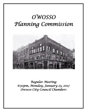 Fillable Online CITY OF OWOSSO PLANNING COMMISSION Regular ... Fax ...