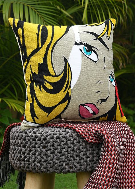 Get Retro Vintage Pop Art Girl Cushion Cover at ₹ 1550 | LBB Shop