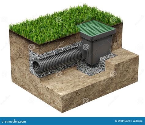 Sección Transversal Del Concepto Del Sistema De Drenaje De ...