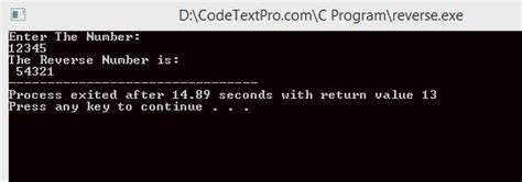 Image result for Reverse Program in C