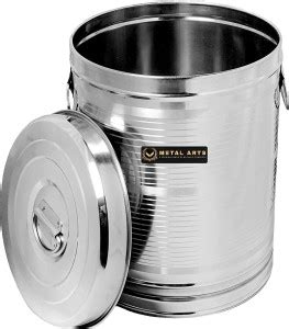 V Metal Arts Stainless Steel Grocery Container - 25 kg Price in India ...