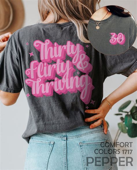 Thirty Flirty and Thriving Birthday Shirts, Sister 30th Birthday Tshirt ...