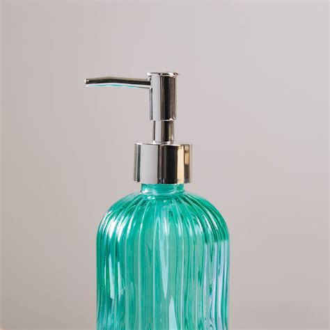 Lea Green Glass Dispenser With Nozzle