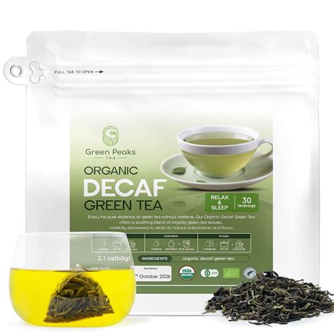 Amazon.com : Green Peaks Tea Organic Decaffeinated Green Tea Bags ...