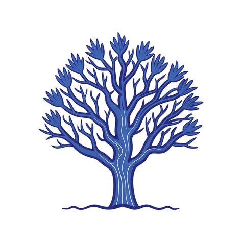 Bold Outline of Blue Palo Verde Tree 57695461 Vector Art at Vecteezy
