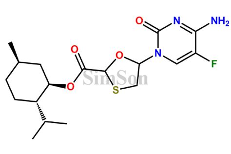(2S,5R) Emtricitabine Menthyl Ester | CAS No- 147126-75-8 | Simson ...