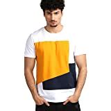 Buy AELOMART Men's Cotton T Shirt-(Amt1072-P1_White) (Black, Small) at ...