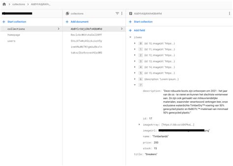 Store Field Firebase JavaScript 的图像结果