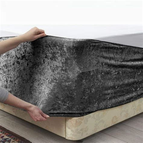 Buy viceroy bedding BED WRAP Crushed Velvet Divan Bed Base COVER ...