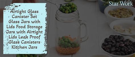 Buy STAR WORK 1000 Milliliter Glass Jar With Air Tight Gold Lid For ...