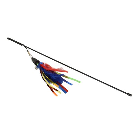 BASIL Cat Teaser Stick with Feather and Bell - The Basil Pet Care