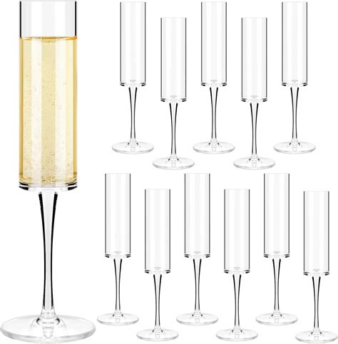 Amazon.com | Maxcheck 24 Pcs Champagne Flutes Bulk Acrylic Toasting ...
