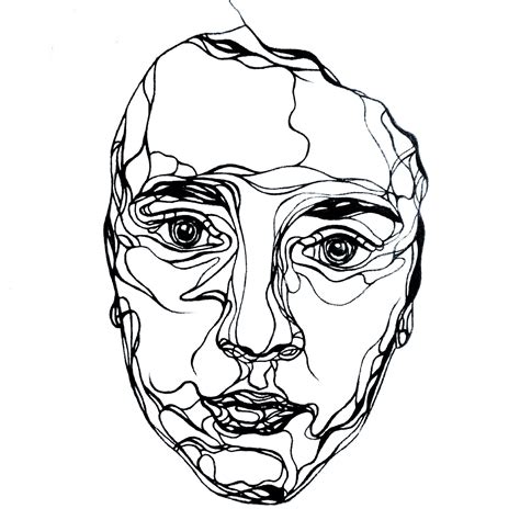 Single line self portrait, ink, Karis Miller, 2018 : Art | Self ...