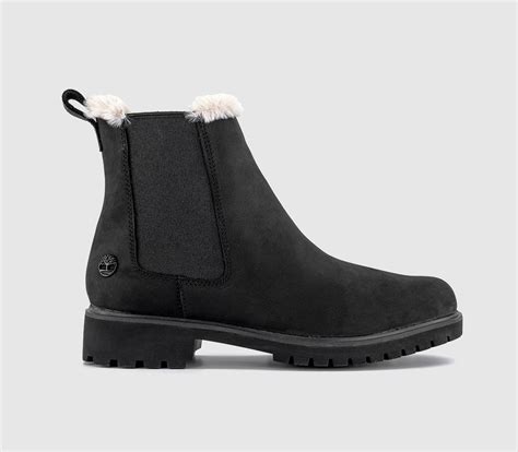 Timberland Lyonsdale Chelsea Boots Black Nubuck - Women's Ankle Boots