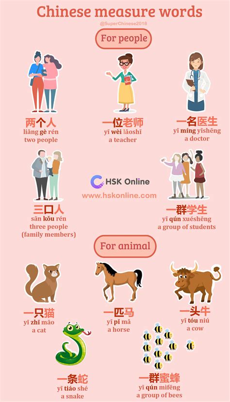 Chinese measure words for people and animal | 中国語 勉強, 教育, 中国語