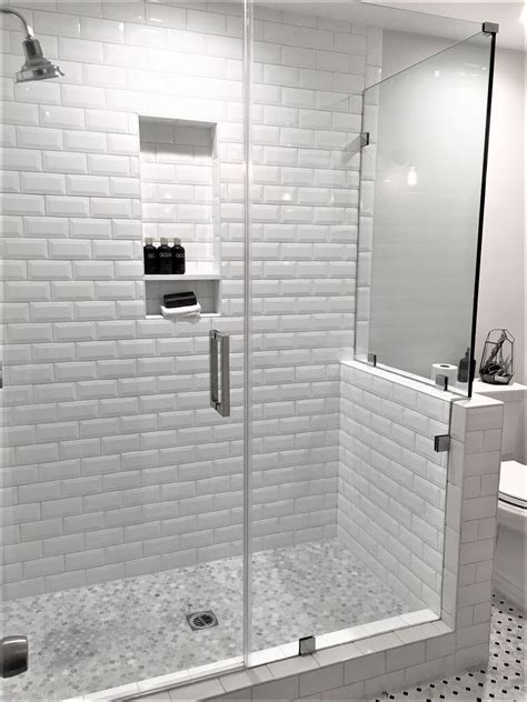 Loading... | Beveled subway tile shower, Beveled subway tile bathroom ...