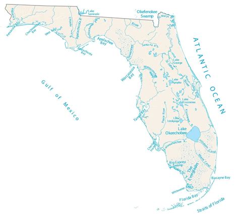 Free Florida Rivers Map and the Top 6 Rivers in Florida