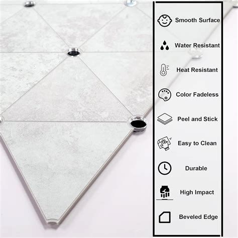 Buy The Tiles plaza Diamond Backsplash Peel and Stick. Glass Mirror ...