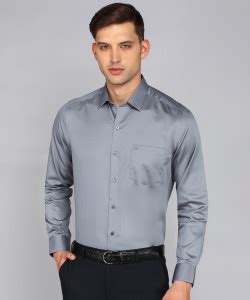 ARROW Men Solid Formal Grey Shirt - Buy ARROW Men Solid Formal Grey ...