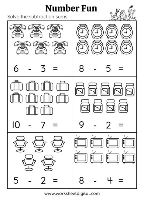 Printables Kindergarten Math Worksheets, Numbers 1 to 10, Counting ...