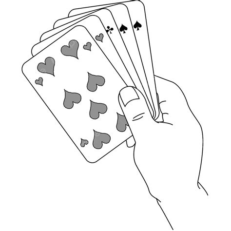 Mão Segurando A Ilustração Vetorial De Cartas De Baralho PNG , Mão ...