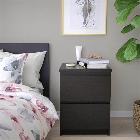 MALM chest of 2 drawers, black-brown, 40x55 cm (153/4x215/8") - IKEA