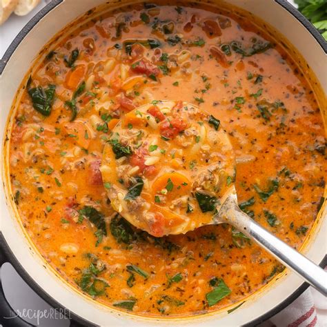 Sausage Orzo Soup - The Recipe Rebel [VIDEO]