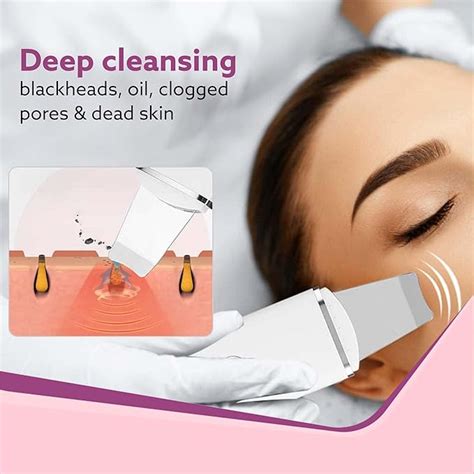 BIGBEST Ultrasonic Facial Skin Scrubber For Wet Skin, Blackheads ...