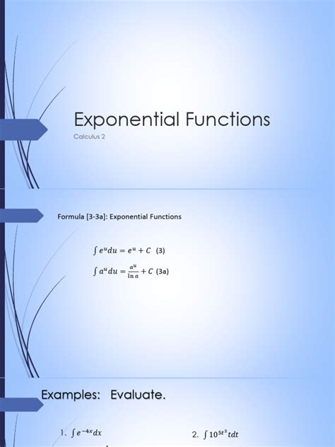 Integration by Exponential Functions | PDF | Mathematical Analysis ...
