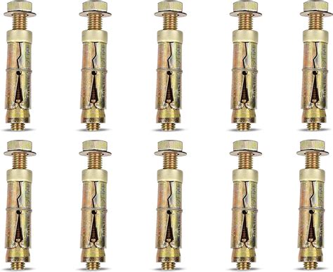 Pure Source India Anchor Fasteners,Size 6 mm, Pack of 12 PCS (Gold ...