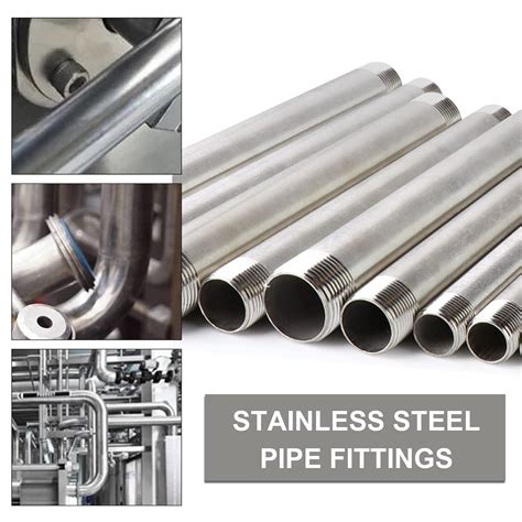 Buy TAISHER 2PCS Stainless Steel Pipe Fittings, 1 NPT x 1 NPT Male ...