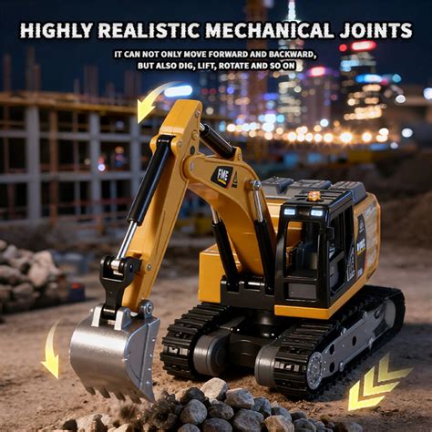 1:64 Scale Mini RC Excavator | Alloy Bucket | 270° Rotation | App Cont ...