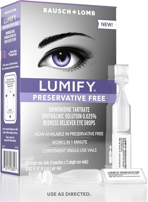 Brandclub - LUMIFY Redness Reliever Preservative Free Eye Drops, 20 ...