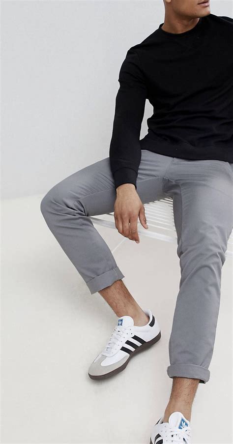 Grey pants. Sambas | Adidas outfit men, Chinos men outfit, Men fashion ...