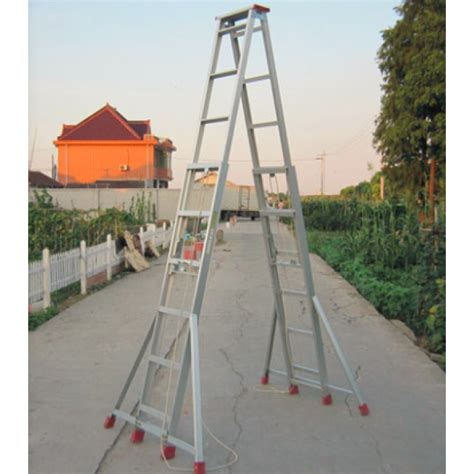 铝合金人字升降梯工程梯 铝合金梯子伸缩梯 4米升8米定制 把 1