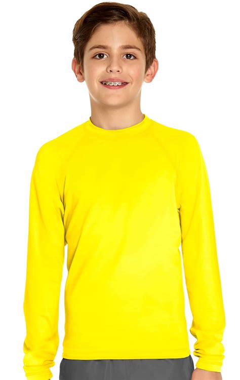 Girl's Long Sleeve Rash Guard - Yellow - Wet Effect, Inc.
