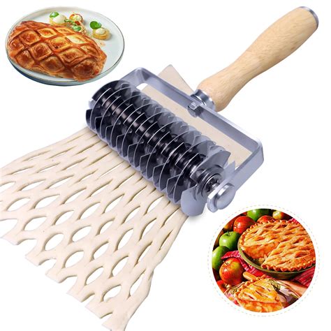 Stainless Steel Pastry Lattice Cutter, Lattice Dough Wheel Cutter with ...
