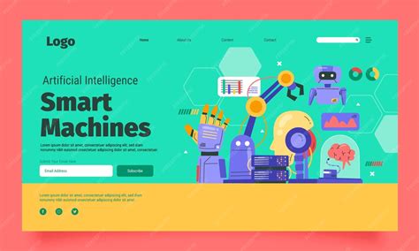 Artificial intelligence concept landing page | Free Vector