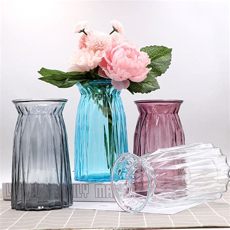 玻璃花瓶插花瓶 小清新创意水培干花玻璃花瓶 家居桌面摆件饰品-阿里巴巴