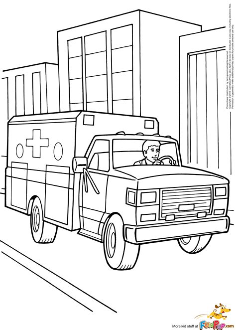 Ambulance coloring pages to download and print for free