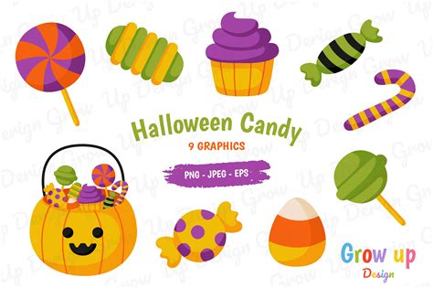 Halloween Candy Clipart Halloween Candy Clipart Set Stock